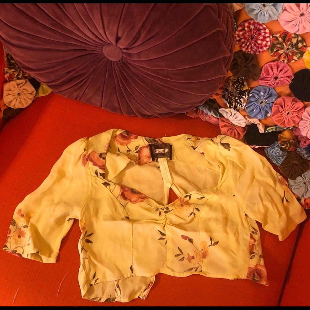 Reformation floral crop top